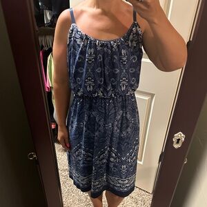 Maurices Navy Patterned Kids Dress
